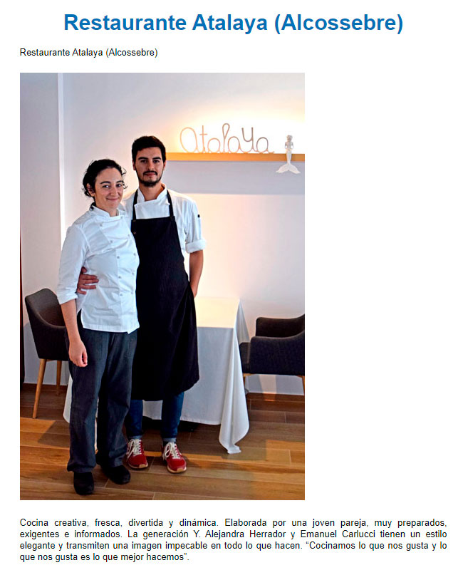 Restaurante Atalaya (Alcossebre)